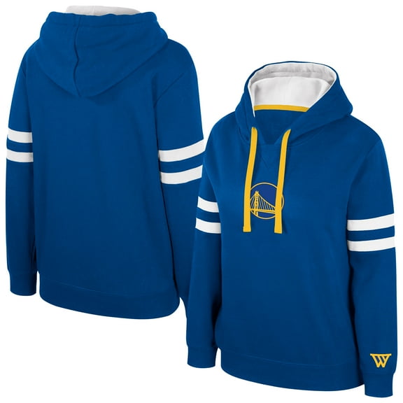 Women's Stadium Essentials Royal Golden State Warriors Road Game Pullover Hoodie