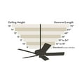 thumbnail image 2 of Hunter, 52 inch, Ceiling Fan, Modern, White Finish - Perfect for any room, includes light fixture and is wet rated for outdoor use., 2 of 3