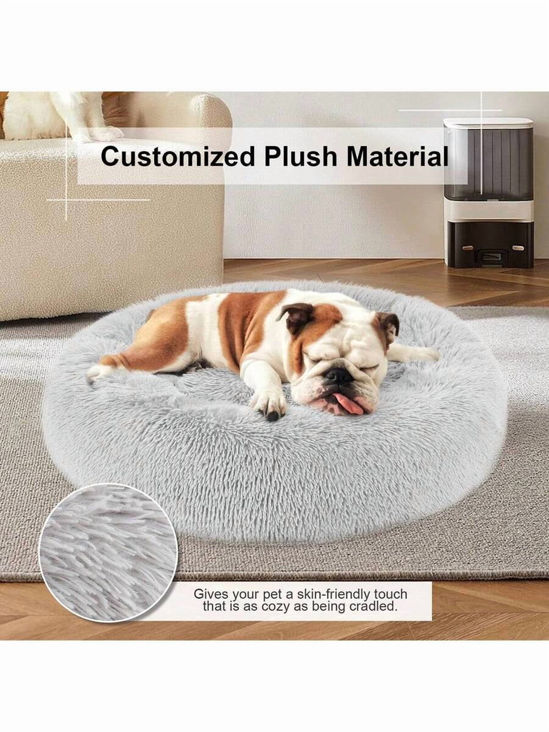 Calming Dog Bed (L/XL/XXL) For Medium And Large Dogs Comfortable Pet Bed  Donut Cuddler Up To 55/77/100lbs