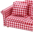 thumbnail image 6 of 1/12 Scale Miniature Dollhouse Seat Sofa Armchair, Dolls House Furniture Couch, White And Pattern, 6 of 8