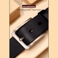 thumbnail image 4 of QSAWXQZ Men's Vintage PU Leather Belt Single Prong Buckle Adjustable Casual Waist Belt Free Size, 4 of 6