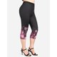 thumbnail image 1 of Leggings Capri Cintura Alta Estampado Floral Tamaño Plus Rosegal Leggings de talla grande, 1 of 5