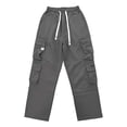 thumbnail image 2 of WIZUTIZ Men's Work Pants Thin Straight Leg Cargo Casual Trousers Multi-Pocket Wear-Resistant Polyester Relaxed Fit for Outdoor Labor Daily Commute Mens Fashion, 2 of 6
