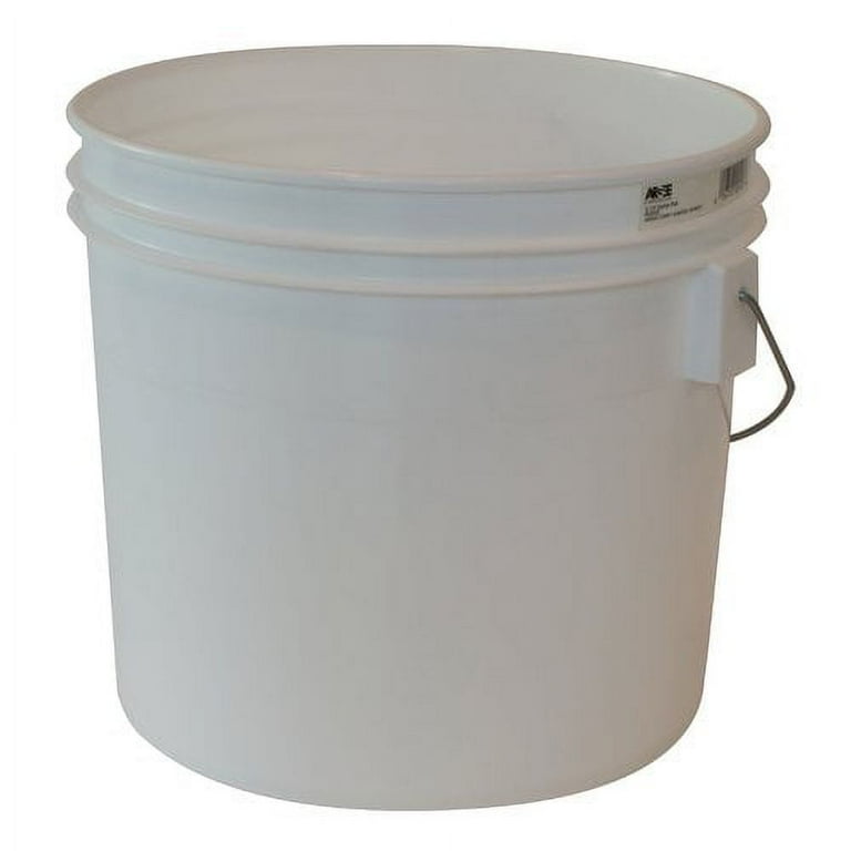 1 Gallon BPA Free Food Grade Round Plastic Bucket with White Plastic Handle  with Lid (T808128B & L808) - starting quantity 30 count - FREE SHIPPING -  ePackageSupply