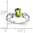 thumbnail image 2 of 14K White Gold 8X6mm Oval Peridot Ring (Size 6) Made In United States y2236pe, 2 of 5