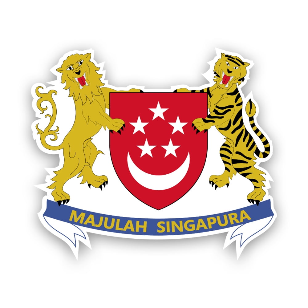 Singaporean Coat of Arms Sticker Decal Self Adhesive Vinyl