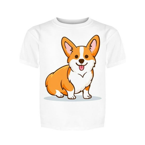 Cute Corgi With Its Tongue Out Tee Girl's -Image by Shutterstock