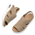 thumbnail image 6 of Pennysue Women Walking Sandals Air Cushion Platform Breathable Knit Slip On Summer Shoes for Daily Walk Beach Travel, 6 of 8