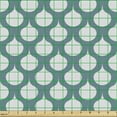 thumbnail image 2 of Ambesonne Art Nouveau Fabric by the Yard Upholstery, Retro Curves Tile, 2 Yards, Teal and White, 2 of 5