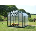 thumbnail image 2 of Palram - Canopia Grand Gardener 8' x 8' Twin-Wall Walk-In Greenhouse - Green - with Roof Vent, 2 of 10