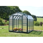 Palram - Canopia Grand Gardener 8 x 8 Twin-Wall Walk-In Greenhouse - Green - with Roof Vent