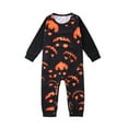 thumbnail image 4 of Fiomva Halloween Family Matching Pajamas Pumpkin Skeleton Print Long SleeveTops and Pants Sleepwear Loungewear, 4 of 6