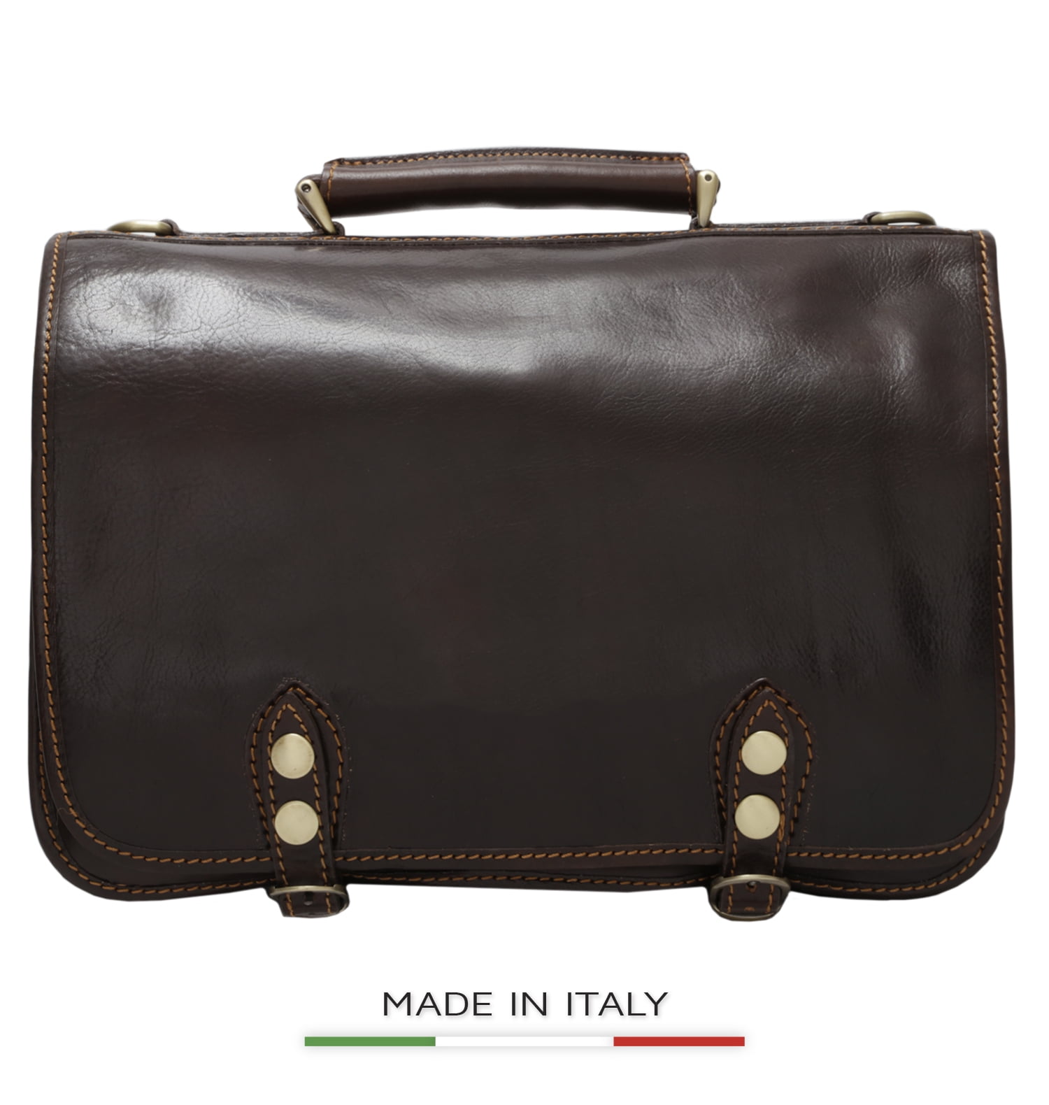 Alberto Bellucci Italian Leather Comano Double Compartment Messenger