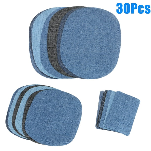 Iron On Denim Patches for Clothing Jeans, 30/20/12-pack No-Sew Denim  Patches Assorted Cotton Jeans Repair Kit Great for DIY Sew on Patch for  Jeans, with 3/5 Assorted Colors 