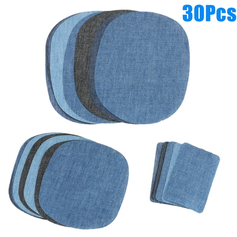 MORSLER Iron On Denim Patches For Clothing Jeans, 12Pcs No-Sew Denim  Patches Assorted Cotton Jeans Repair Kit,Great For Diy Sew On Patch For  Jeans, With 3 Assorted Colors (4.9 X 3.7) 
