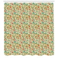 thumbnail image 3 of Ladybugs Shower Curtain, Doodle Woodland Pattern Cartoon Mushroom Berries and Snails on Pastel Backdrop, Fabric Bathroom Set with Hooks, 69W X 70L Inches, Multicolor, by Ambesonne, 3 of 3