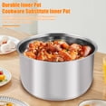 thumbnail image 2 of Rice Cooker Inner Pot Replacement Stainless Steel High Volume Cooker Liner Cooker Inner Pot for Steaming Stewing Slow Simmering, 2 of 8