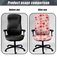 thumbnail image 4 of POLERO Strawberry Elastic Cloth Office Swivel Chair Cover with Easy Install, Scratch Resistant Anti Corrosion All-in-One High Back Chair Slipcover for Home Office, 4 of 7