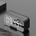 thumbnail image 2 of Digital Clock Radio, Fm Radio with Bluetooth Speaker, Dual Alarm, Large LED Display, Music Player, Stand - Black, 2 of 5