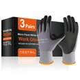 thumbnail image 1 of Guantes de trabajo NEOTRIL con recubrimiento de nitrilo microespuma, 3 pares, talla L, 1 of 5