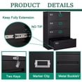 thumbnail image 5 of STANI Metal Lateral File Cabinets with Lock,4 Drawer Steel Wide Filing Organization Storage Cabinets,Home Offi, 5 of 5