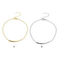 thumbnail image 3 of Linyer Anklet Stylish Adjustable Universal Gold Silver Bracelets Simple Style Ornaments Fashion Accessory Foot Chains for Women silver, 3 of 6