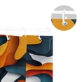 thumbnail image 5 of Yayeee Shower Curtain with Hooks 72"x72" Waterproof Fabric Bathroom Hanging Decor, Abstract Wavy, 5 of 5