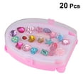 thumbnail image 1 of 20pcs Funny Cute Bright Small Decor Colorful Kid Resin Rings for Girl, 1 of 6