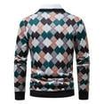 thumbnail image 3 of Mens SpringSummer Thin Printed Large Pocket Knit Cardigan Sweater Jacket, 3 of 6