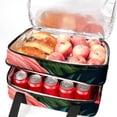 thumbnail image 5 of Flamingo Double Layered Insulated Refrigerated Lunch Bag with Two Compartments - Large Capacity Handheld Lunch Bags, 5 of 6