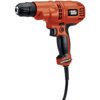 BLACK+DECKER 3/8" 5-amp Variable Speed Drill with Keyless Chuck, DR260B