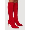 thumbnail image 2 of Women's Stiletto Pointy Toe Knee High Sock Boots, 2 of 3