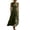 Army Green, variant on Womens Cotton And Linen Dresses Round Neck Short Sleeve Summer Dress Baggy Kaftan Loose Plus Size Midi Shift Dresses For Curvy Women