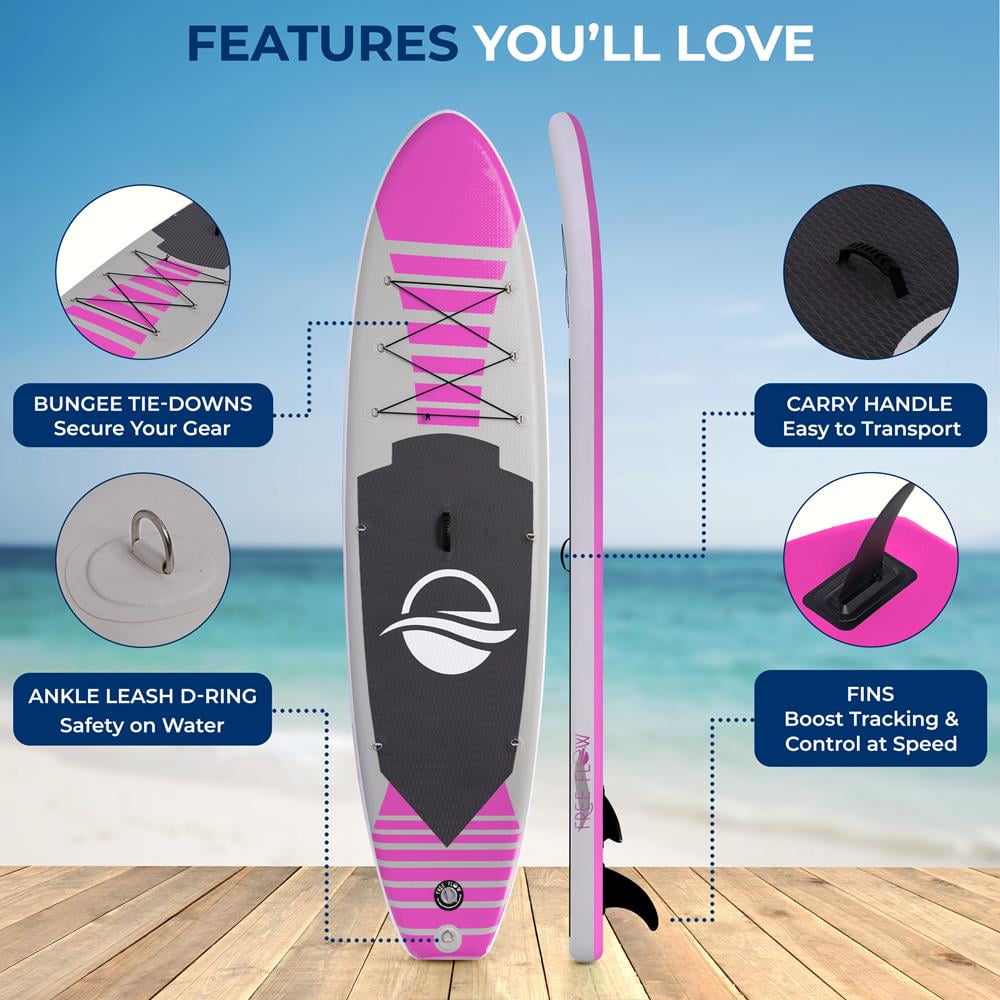 SereneLife Wide Stance, Bottom Fin for Paddling, Surf Control, Non-Slip Deck Youth and Adult Standing Boat