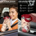 thumbnail image 5 of 30oz Hello Kawaii Cat Cute Stainless Steel Tumbler with Lid and Straw,Spill Proof Travel Cup Double Wall Vacuum Insulated Coffee Mug with Top Handle Red, 5 of 7