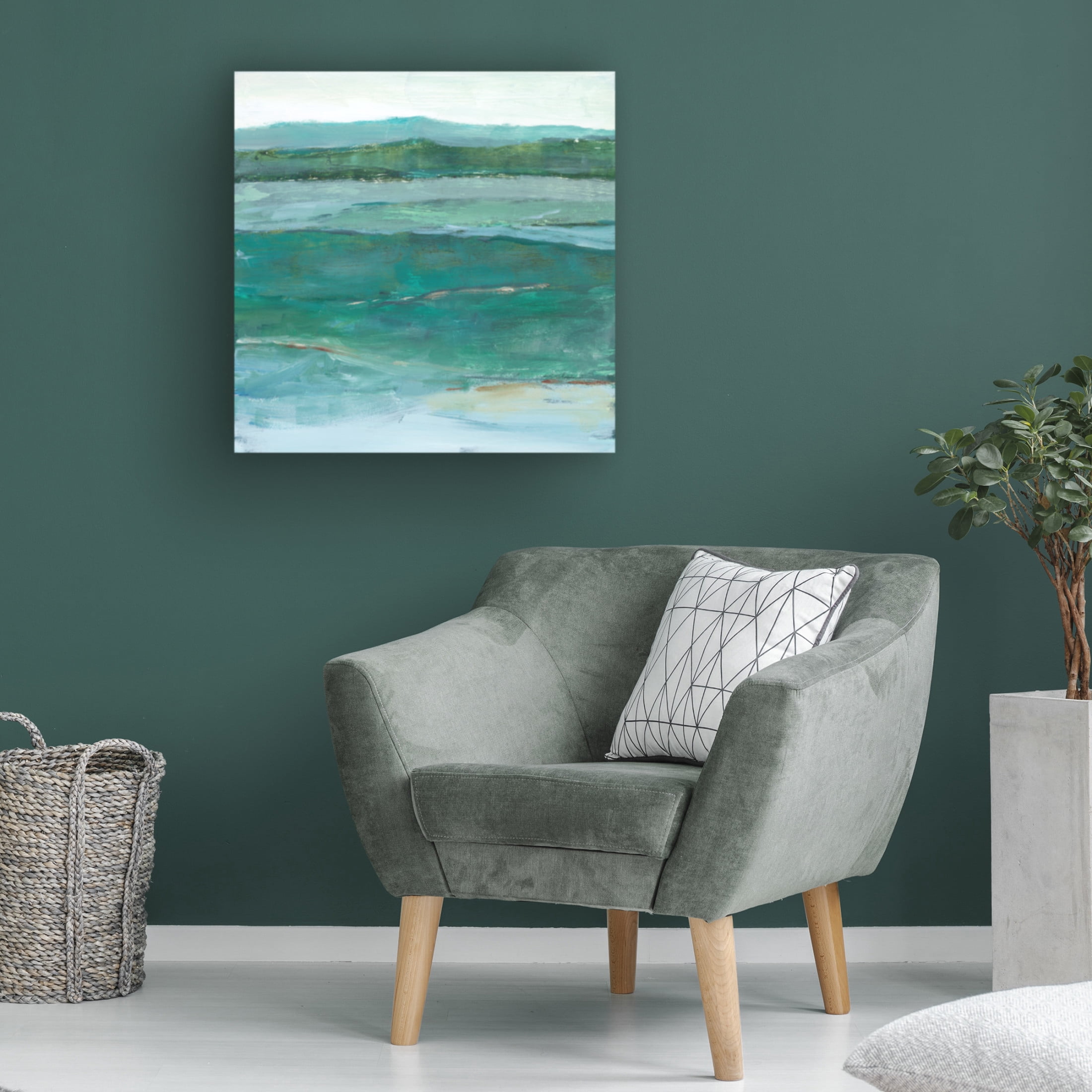 Canvas Wall Art - Ethan Harper 'Layered Fields I' Wall Art for Living Room, Bedroom, or Office Décor by Trademark Fine Art - 35 x 35 Inches