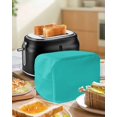 thumbnail image 5 of Turquoise Toaster Cover 2 Slice, Modern Pure Turquoise Dustproof Bread Machine Oven Cover with Storage Pockets, Fits Most Kitchen Toasters Protector, 5 of 5