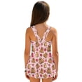 thumbnail image 2 of Uourmeti Cartoon Capybara & Strawberry Heart Skirted One-Piece Swimsuit - Cute Quick Dry Swim Dress for Girls, Perfect for Beach & Pool Vacations, 2 of 8