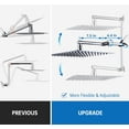 thumbnail image 4 of G-Promise All Metal 12 Inch Shower Head with 71 Inch Hose, Rain Shower Head with Handheld Spray Combo, Extra Long Hose, Height/Angle Adjustable Extension Arm, 3-Setting Diverter (Chrome), 4 of 8
