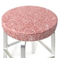 thumbnail image 3 of Xecao's Rose Gold Pink Glitter Print Stool Covers offer stylish, washable protection for PU round bar stools, perfect for home or commercial use., 3 of 7