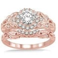thumbnail image 2 of Antique 1.50 Carat Round Moissanite Engagement Ring set on 10k Rose Gold, 2 of 3