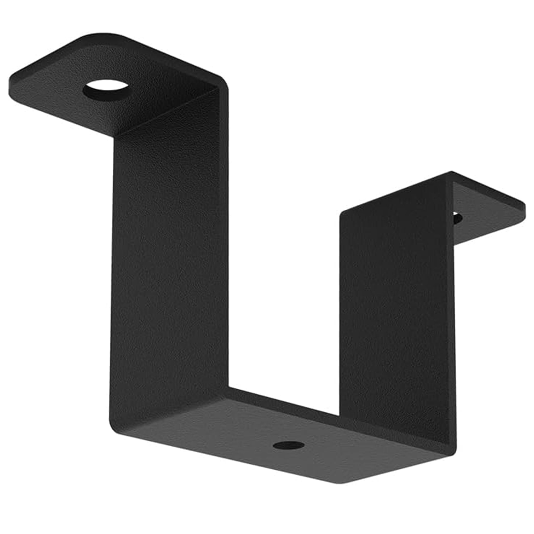 VANROUG 8Pcs Square Tube Strap Clamp, Black Deck Fence Post Tie Bracket,U-Shaped Pipe Clamp Bracket for 2x2 Square Pipe, Powder Coated Black