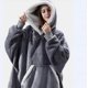 thumbnail image 1 of Pijama de vellón, manta de televisión cálida, camisón a prueba de frío para exteriores, ropa para parejas, ropa cálida de vellón, 1 of 5