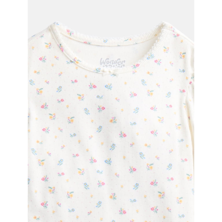 Wonder Nation Girls Crewneck Tee with Puff Sleeves photo 2