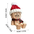 thumbnail image 3 of Cadancy Shaking Wooden Man Figurine Christmas with 12Pcs Magnetic Expressions Christmas Funny Handmade Shak Feet Woodens Doll Cars Ornaments Desktop Home Decoration(Santa Hat and Scarf), 3 of 9