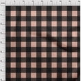 thumbnail image 3 of oneOone Cotton Poplin Peach Fabric Gingham Check Quilting Supplies Print Sewing Fabric By The Yard 42 Inches Wide, 3 of 4