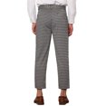 thumbnail image 3 of INSPIRE CHIC Plaid Pants for Men's Flat Front Contrasting Colors Irregular Pattern Trousers 32 Dark Black, 3 of 5