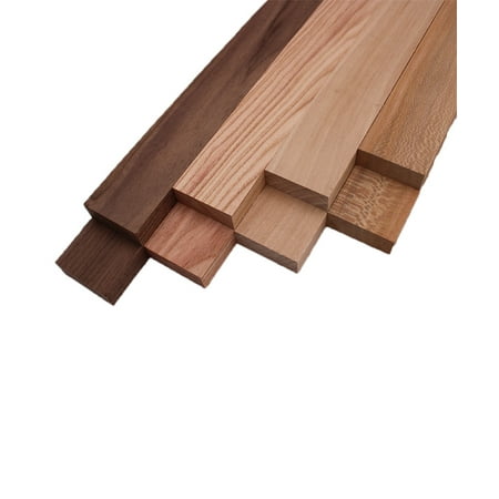 

Domestic Exotic Variety Pack - Walnut Coffee Nut Grey Elm Quarter Sawn Sycamore - 3/4 x 2 (8 Pcs)