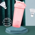 thumbnail image 3 of Coctelera de proteínas, botella de agua con báscula, a prueba de fugas, taza mezcladora para gimnasio, rosa, rojo y rojo, 3 of 7