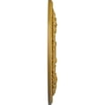 thumbnail image 4 of 33 7/8"OD x 2 3/8"P Rose Ceiling Medallion (Fits Canopies up to 13 1/2"), Hand-Painted Iridescent Gold, 4 of 5